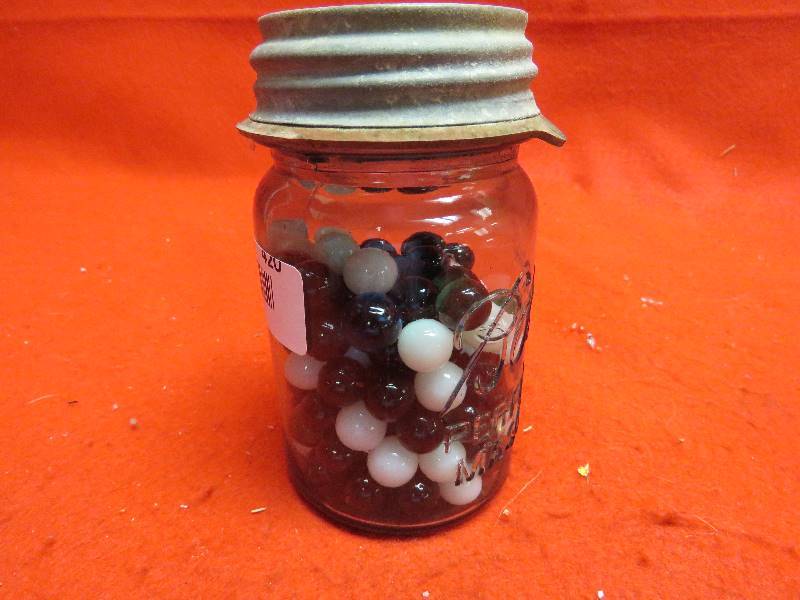 Vintage Jar of Marbles
