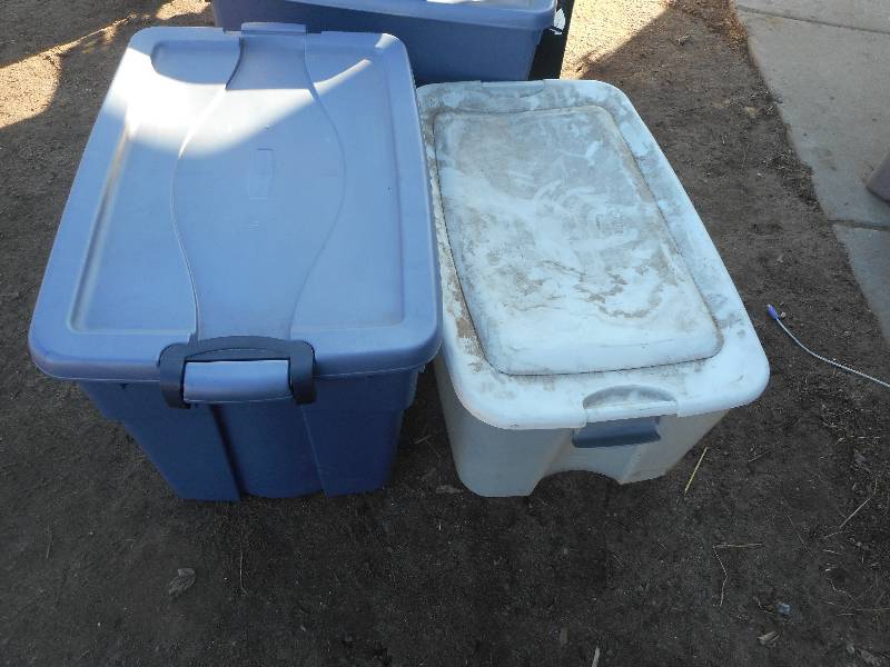 2 LARGE TOTES AND COVERS