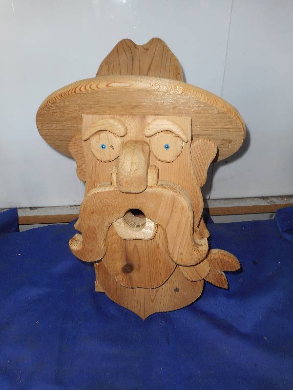 COWBOY BIRD HOUSE MADE FROM CEDAR