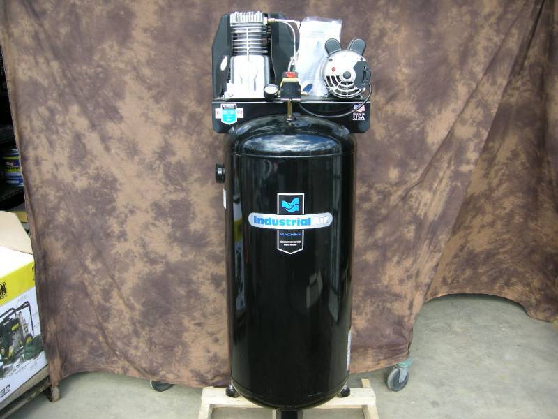 lot 54 image: Industrial Air 60 Gallon Upright Air Compressor