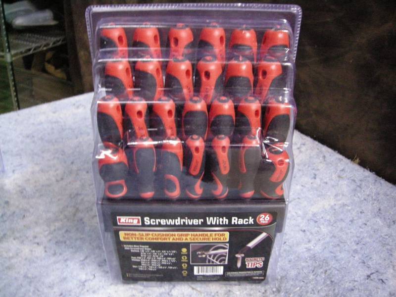 lot 129 image: King 26pc Screwdriver Set with Rack