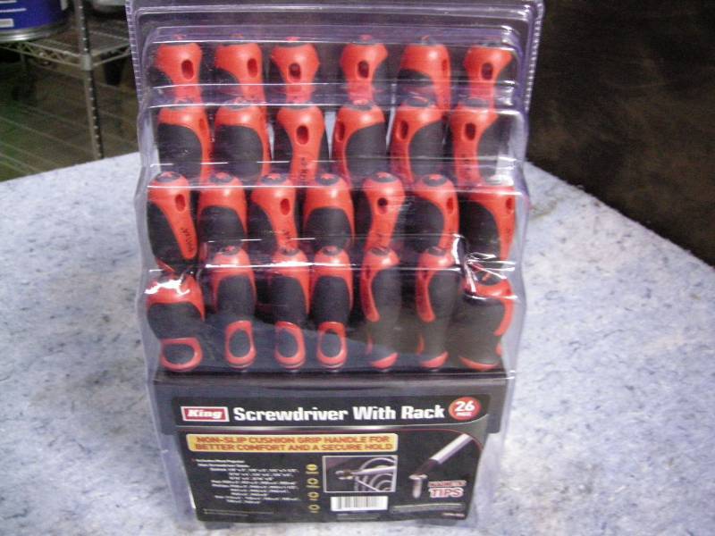 lot 130 image: King 26pc Screwdriver Set with Rack