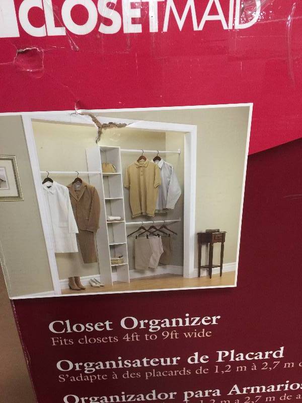 lot 14 image: Closetmaid 12 in White Custom Closet Organizer