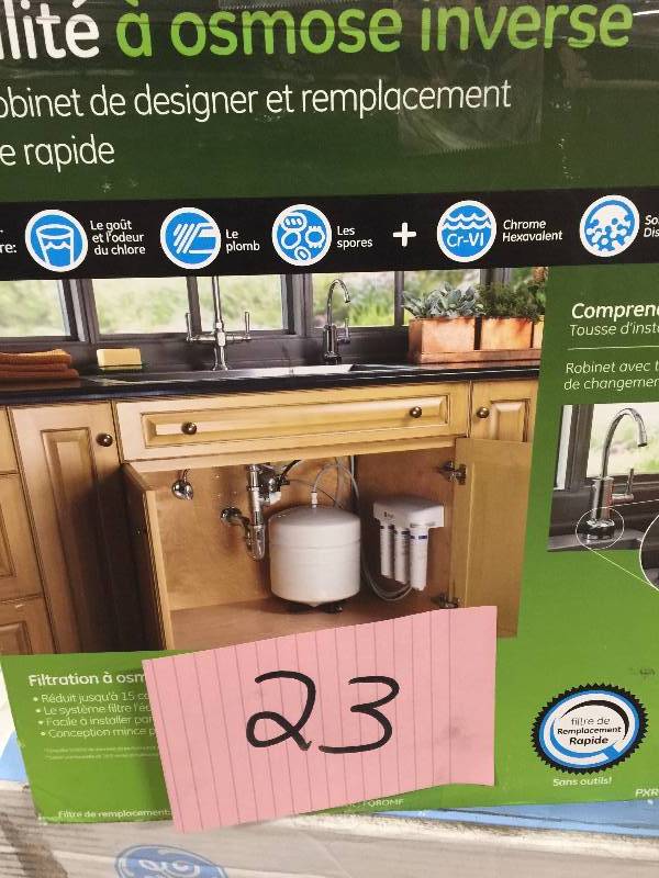 lot 23 image: GE Profile Reverse Osmosis Premium Water Filtration System not used