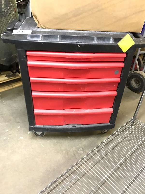 lot 25 image: Plastic tool cart