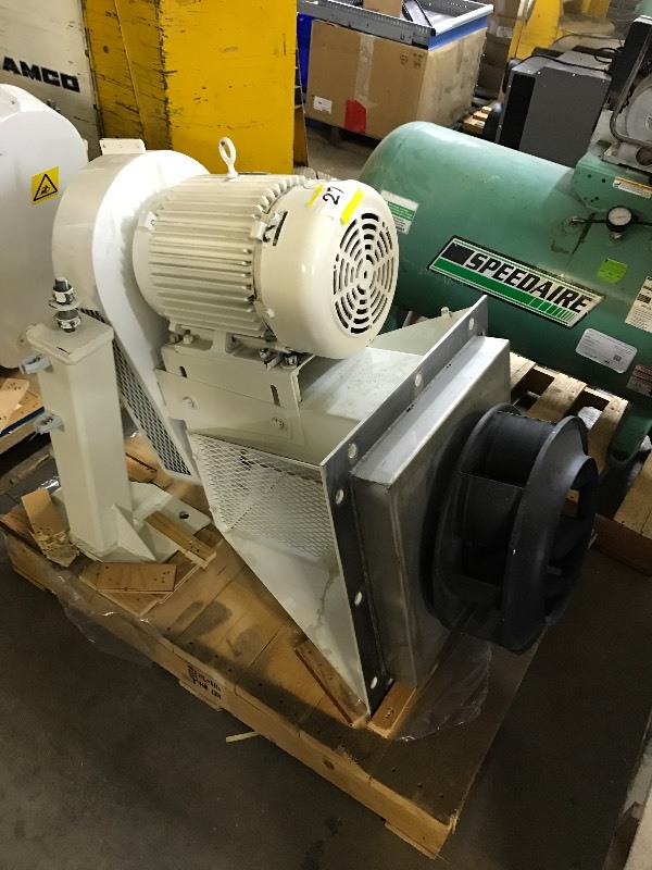 lot 27 image: Industrial fan and motor unit