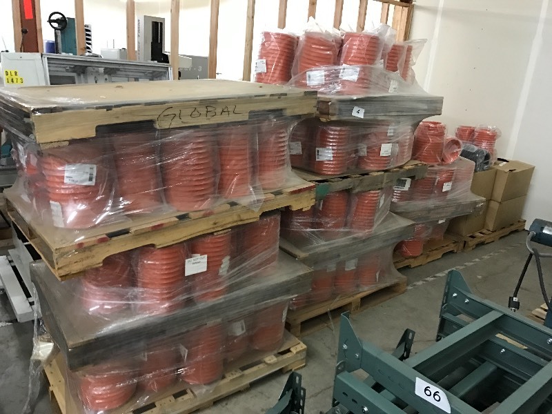 lot 4 image: Several pallets of wall sleeves
