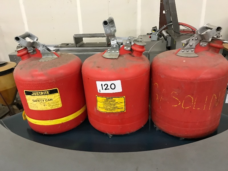 lot 120 image: 3 safety cans