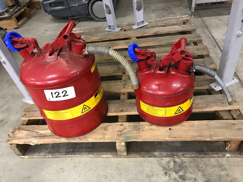 lot 122 image: 2 safety cans