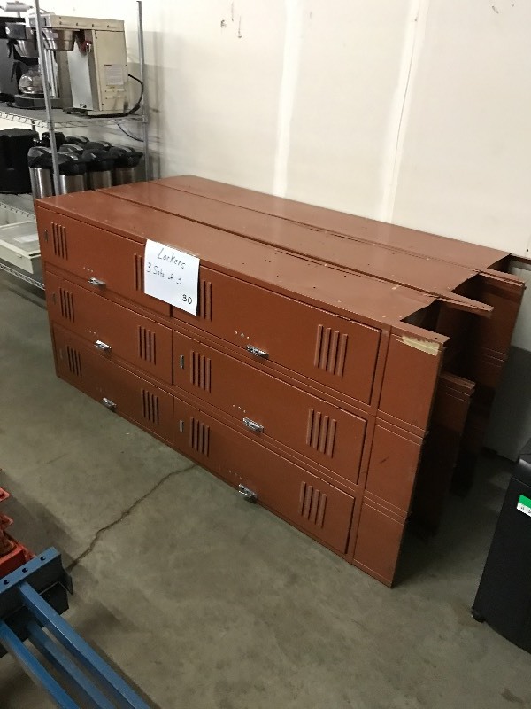 lot 130 image: 3 lockers