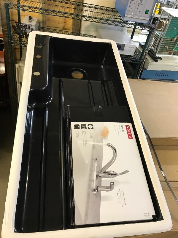 lot 43 image: Black ABS sink kit
