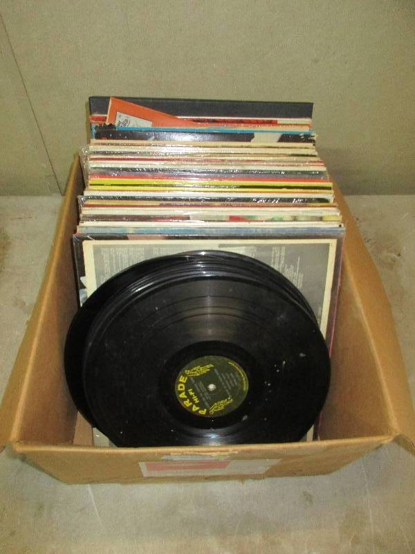 Box of 40 records lots of well known names