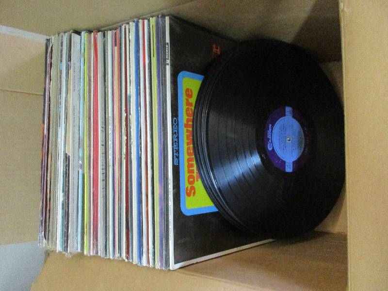 Box of 40 records lots of well known names