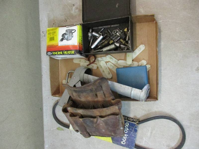 misc tools, engine heater and tool box