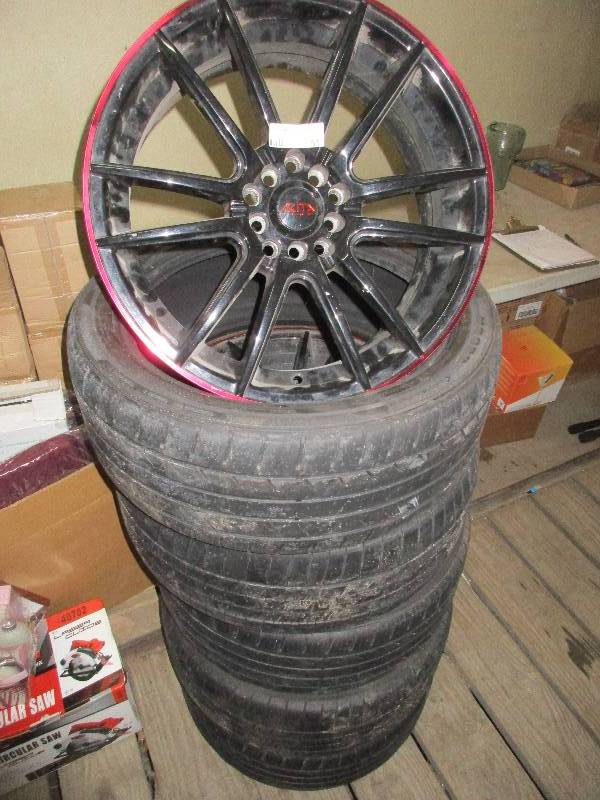 5- 18 akita racing rims and tires p22545r18