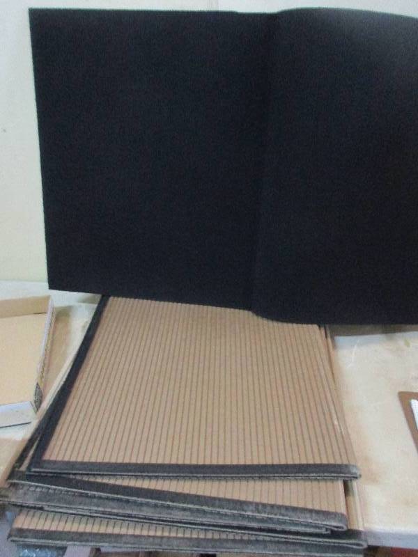6 - 4 sections of decorative tamber panels w Velcro - used to hide legs on table