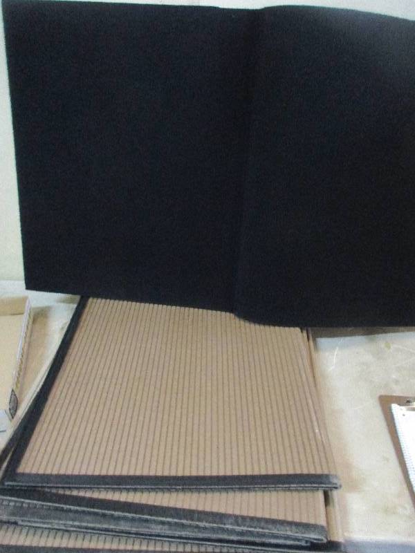 6 - 4 sections of decorative tamber panels w Velcro - used to hide legs on table