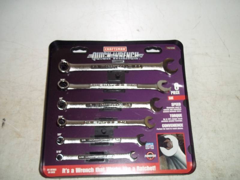 lot 77 image: 6 Piece Quick Wrech set Craftsman