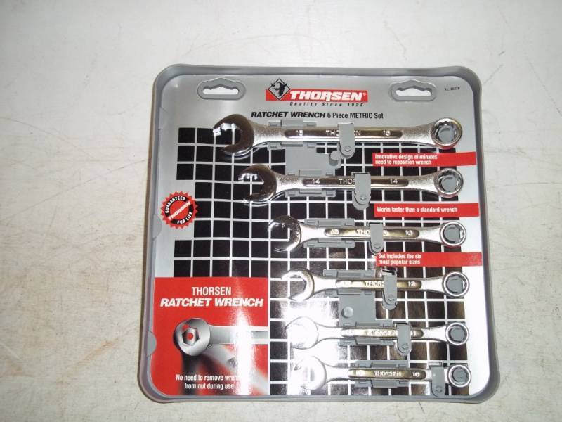 lot 78 image: 6 Piece Ratcheting Wrench Metric set Thorsen