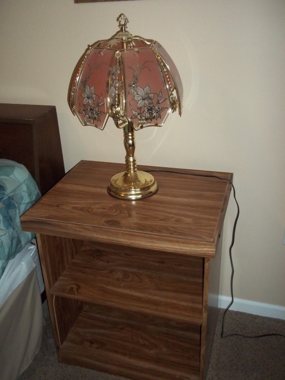 lot 7 image: Touch Lamp and Night Stand