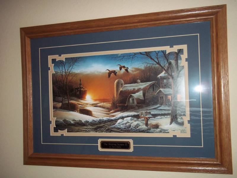 lot 29 image: Framed Farm Print  The Sharing Season II by Terry Redlin