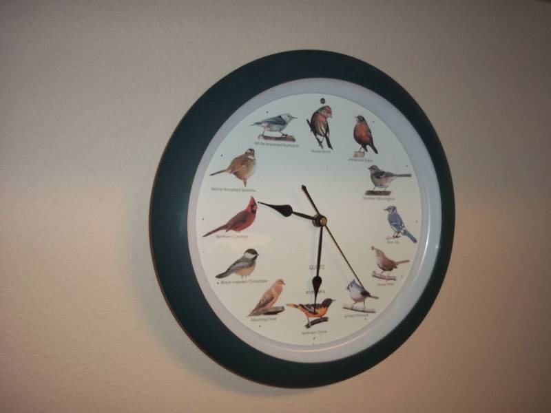 lot 37 image: Singing Bird Clock