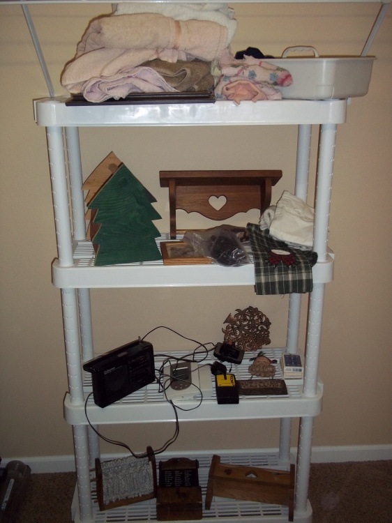 lot 126 image: Plastic Shelf with Contents