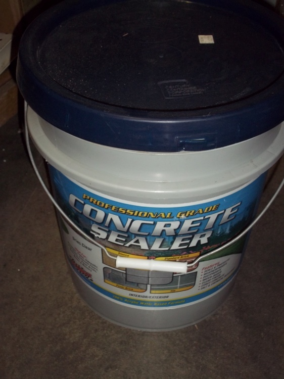 lot 156 image: Sealed 5 Gallons of Concrete Sealer