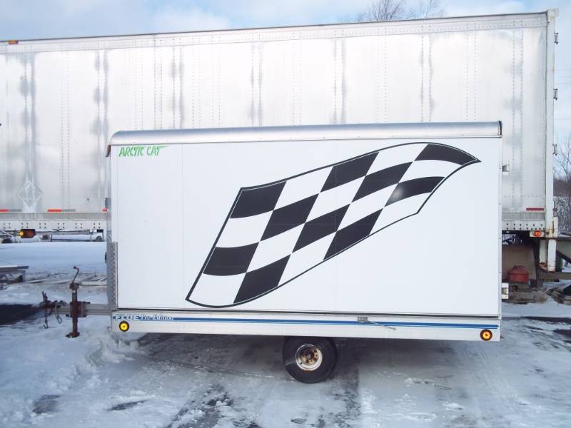 lot 1 image: Floe Pro Edition Enclosed Snowmobile Trailer
