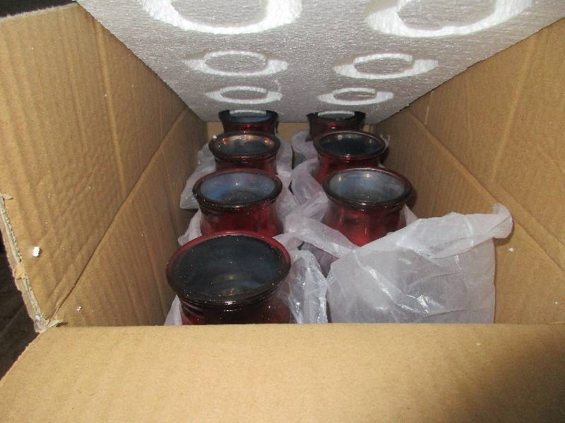 8 - 10 red vases