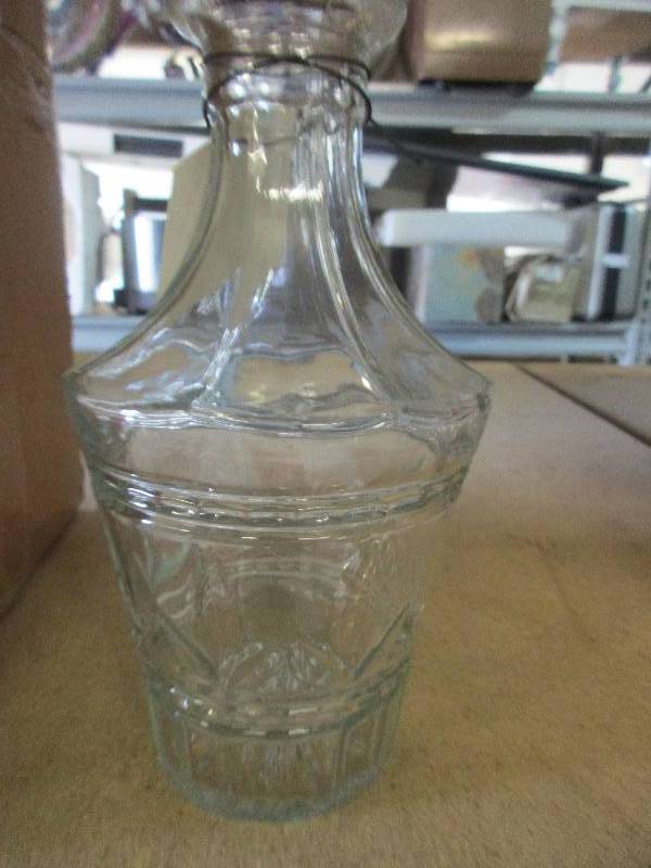 4 - 8 clear glass bottles