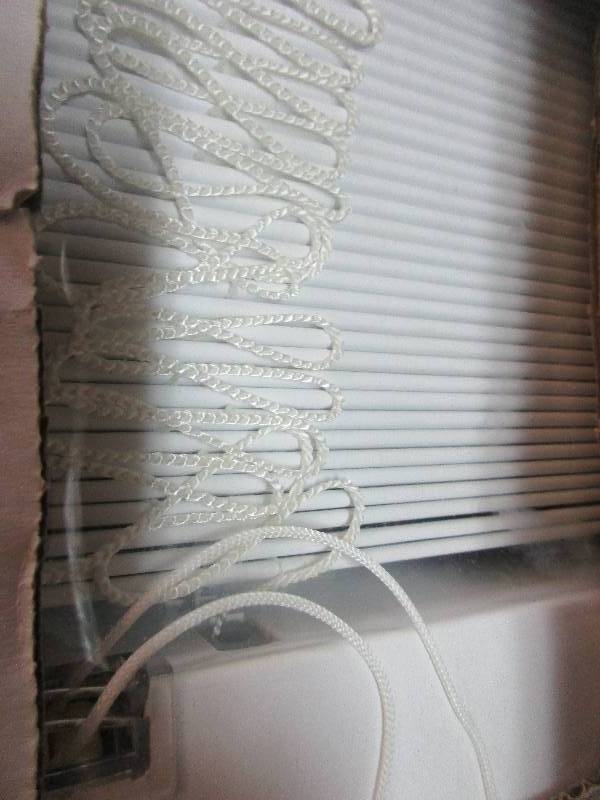3 - 2 white blinds 36x64   36x48   35x64