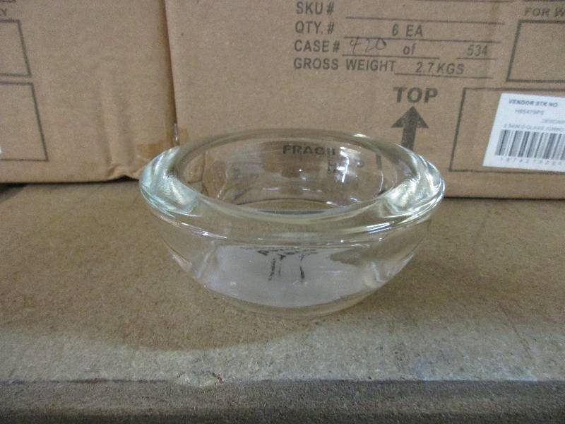 24 clear glass tea light holders