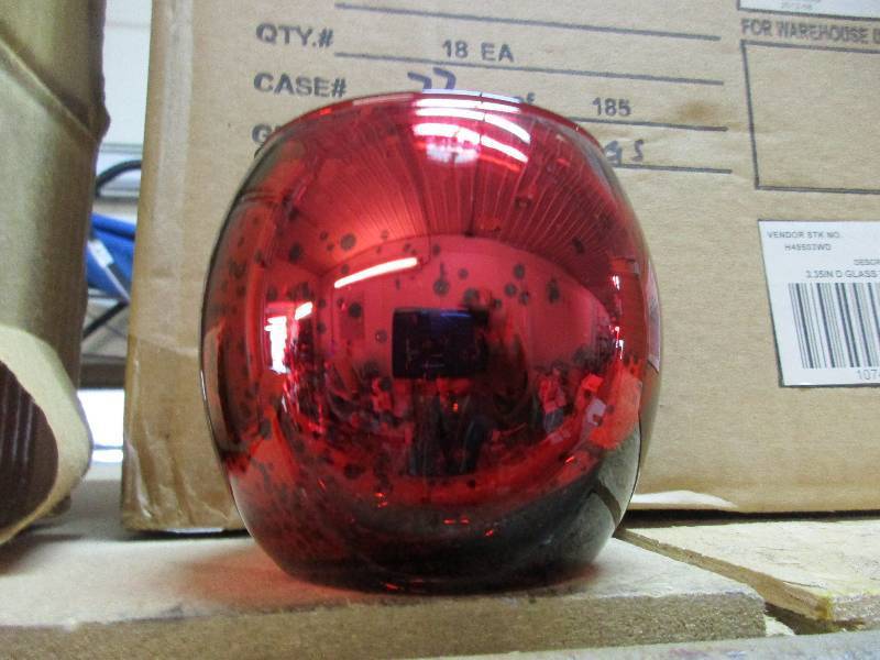 18 - 3.5 tall red glass tea light holders