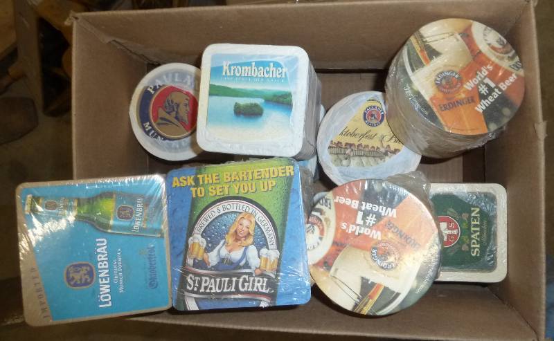 over 1,000 beer coasters...