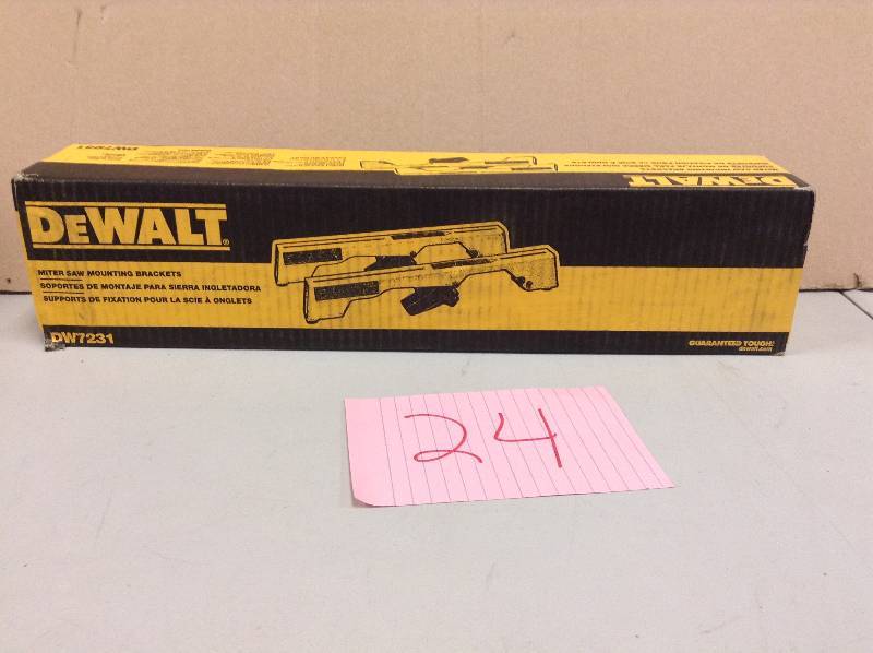 lot 24 image: DEWALT Miter Saw Workstation Tool Mounting Brackets