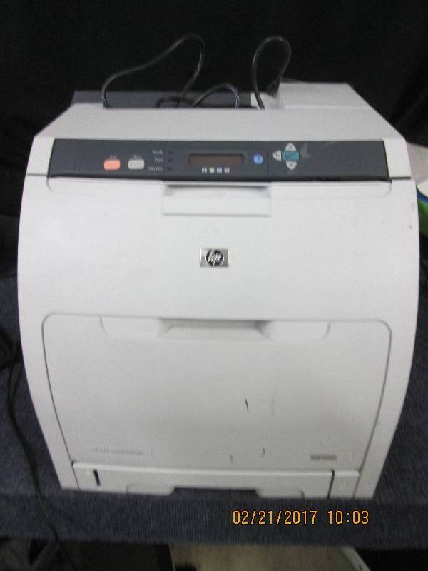 lot 136 image: hp printer untested hp color laserj...