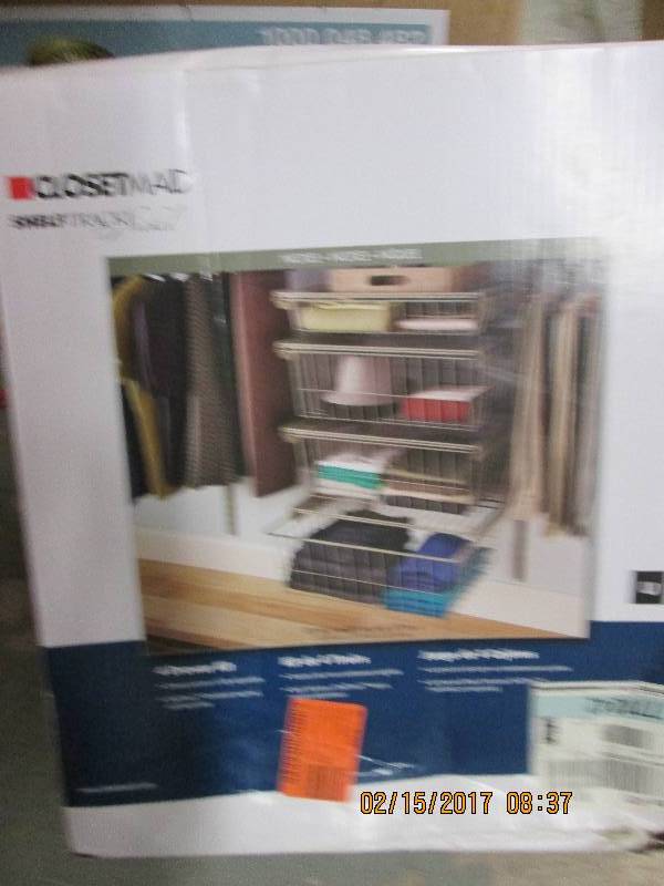 lot 7 image: closetmaid shelf track 4 drawer kit...