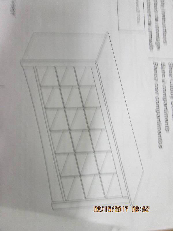 lot 12 image: monterey shoe storage cubbie bench ...
