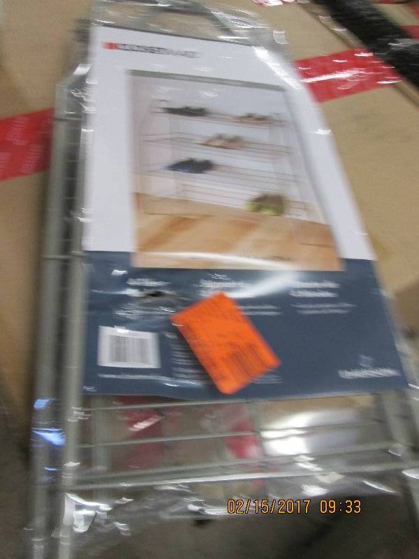 lot 18 image: closetmaid 4-tier metal shoe rack...