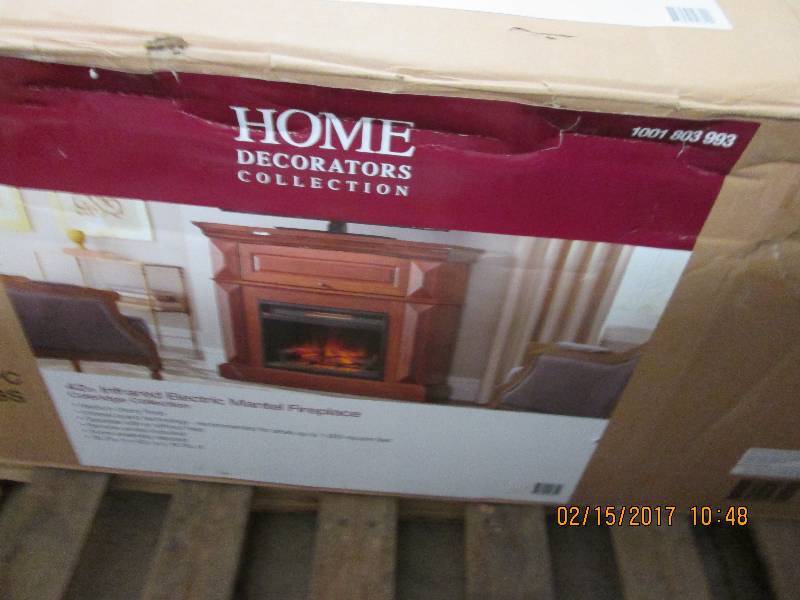 lot 35 image: 42in infrared eletric mantel firepl...