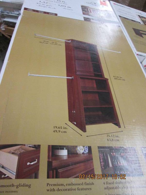 lot 36 image: Closetmaid 5 ft x10ft deluxe closet...