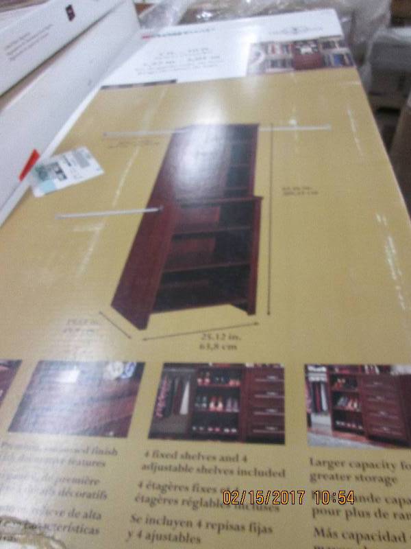 lot 37 image: Closetmaid 5 ft x10ft deluxe closet...