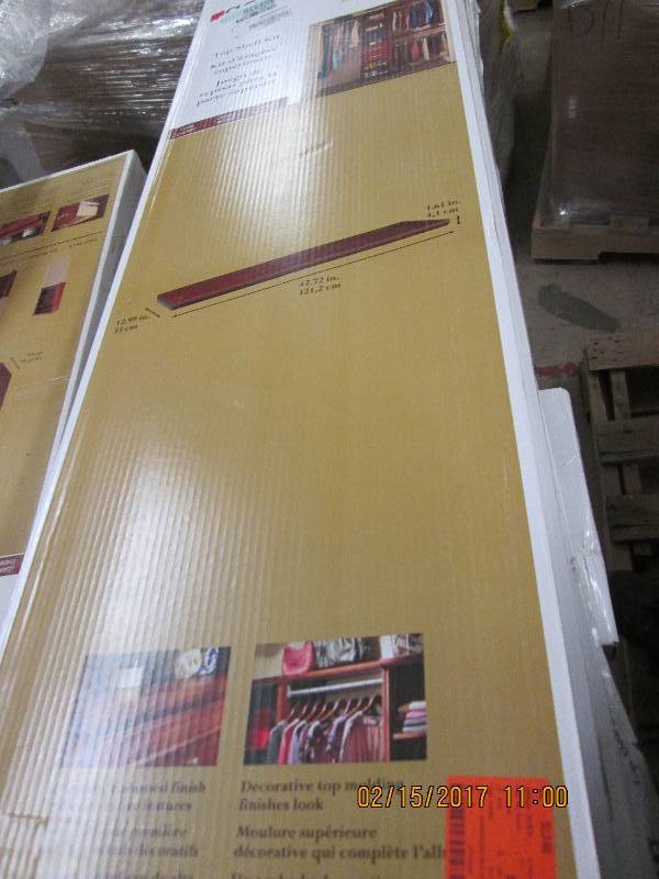 lot 39 image: closetmaid top shelve kit dark cher...