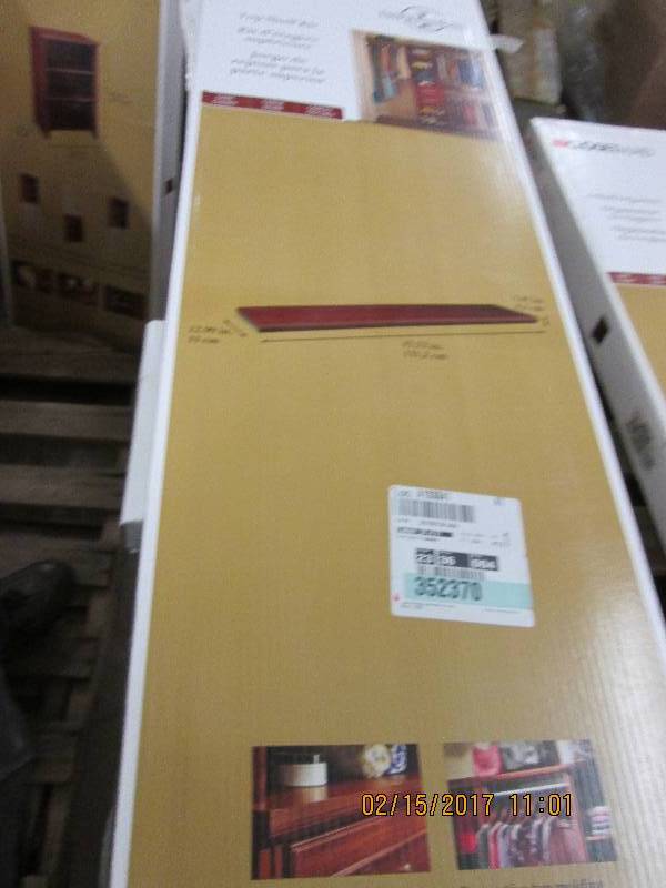 lot 40 image: closetmaid top shelve kit dark cher...