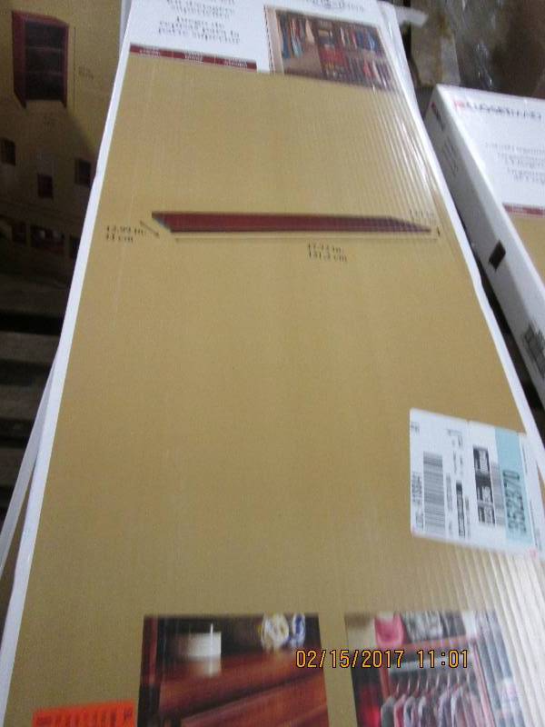 lot 41 image: closetmaid top shelve kit dark cher...