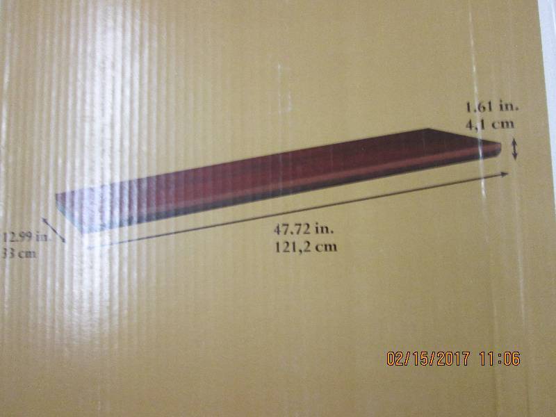 lot 47 image: closetmaid top shelve kit dark cher...