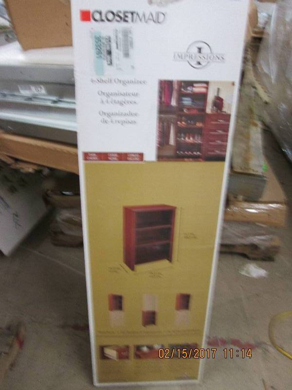 lot 49 image: Closetmaid 4-shelf organizer Dark c...