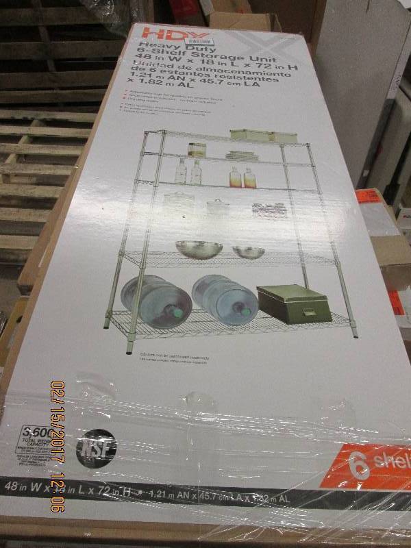 lot 77 image: HDX Heavy Duty 6- shelf storage uni...