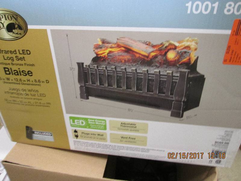 lot 78 image: Infrared LED Log Set Antique Bronze...